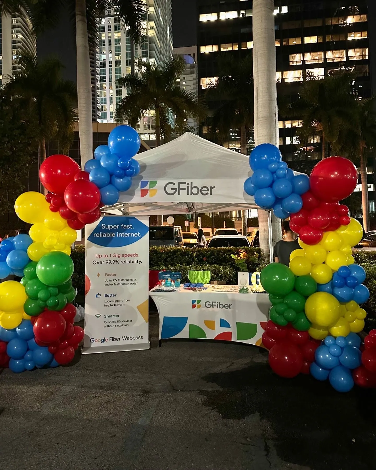 Corporate balloon installation for a branded activation
